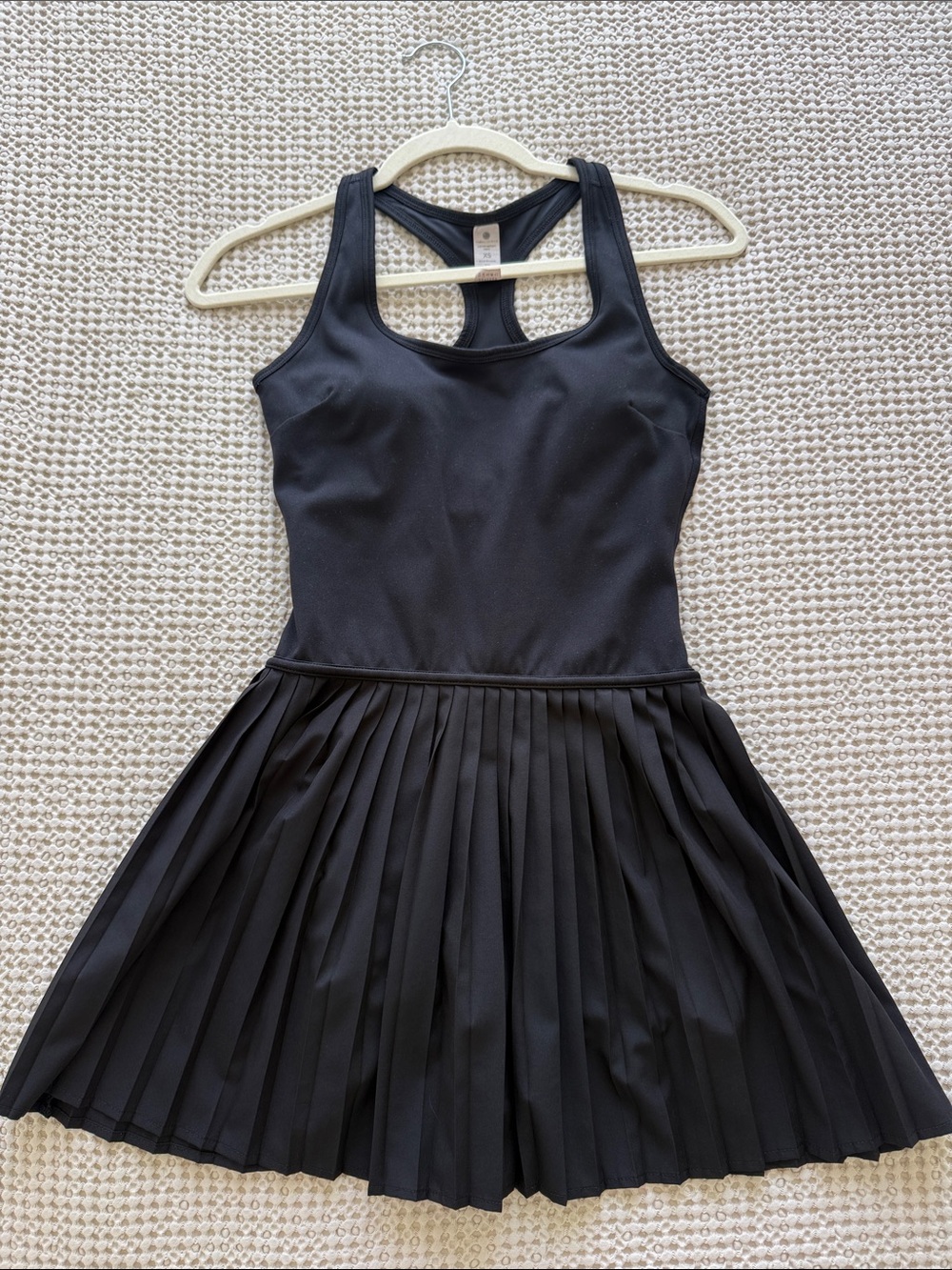 Yogalicious Black Pleated Tank Dress